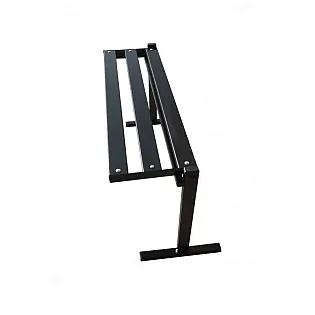 Vrijstaande stalen begraafplaatsbank met PVC-planken, lengte 72 cm of 82 cm