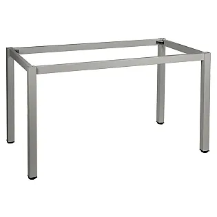 Metalltischgestell mit quadratischen Beinen, in Grau oder Weiß, Abmessungen 156 x 76 cm, Höhe 72,5 cm