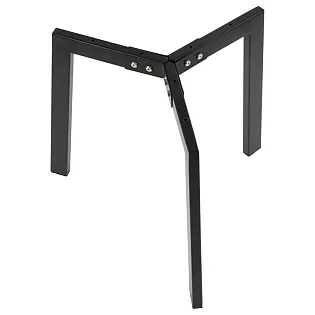 Estrutura de mesa de metal compacta para montagem, cor preta, altura 42 cm, diâmetro 55 cm