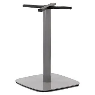 Central table leg made of metal, grey color, base dimensions 50x50 cm, height 73 cm, about 16 kg heavy