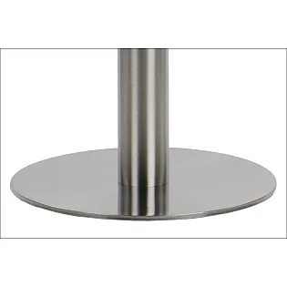 Base de mesa central em aço inoxidável, escovado, diâmetro da base 39,5 cm, altura 72,5 cm