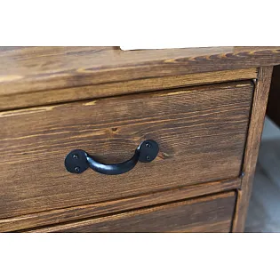 Comodino in legno massiccio in pino, colore marrone, altezza 50 cm, larghezza 50 cm, profondità 40 cm, set da 2 pezzi