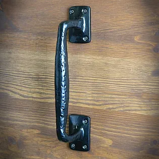 Poignée de porte en fonte massive de style rétro pour portes coulissantes, coloris noir, hauteur 26,5 cm, poids 950 grammes, lot de 4 pièces
