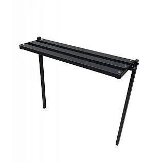 Metallinen penkki hautausmaakäyttöön PVC-laudoilla ja laskumekanismilla, leveys 73 tai 83 cm