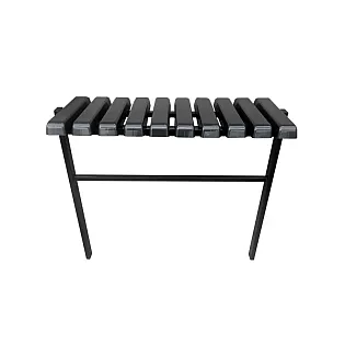 Kapinių suoliukas plotis 82 cm, metalinis su nuleidžiama PVC sėdyne, montuojamas į betoną
