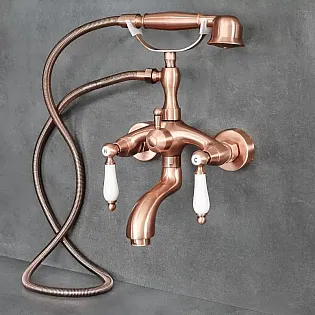 Mitigeur de bain de luxe en laiton, montage mural, hauteur 31 cm, longueur du bec 11 cm