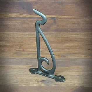 Suporte de parede decorativo feito de ferro fundido com gancho, comprimento da parede 23 cm, conjunto de 3 peças.