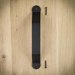 Skjutdörr metalldraghandtag av stål, svart färg, höjd 25,4 cm, vikt 300 gram, set om 6 st