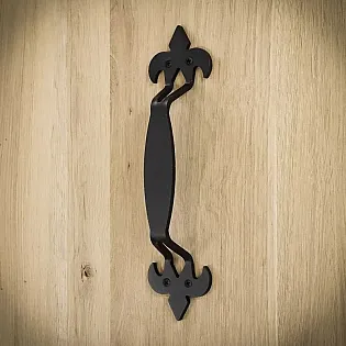 Çelikten yapılmış sürgülü kapı metal kulp, siyah renk, 4 parçalı set, yükseklik 27,5 cm, ağırlık 250 gram