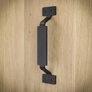 Skydedørs metalgreb af stål, længde 22 cm, sort farve, sæt 4 stk