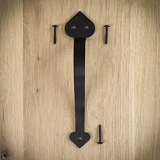 Metalna ručka za klizna vrata, čelična ručka, crna boja, visina 23,2 cm, težina 250 grama, set od 4 komada