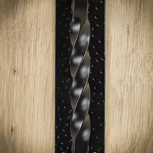 Liukuoven metallikahva terästä, lakattu, musta väri, sarja 4 kpl, pituus 28 cm