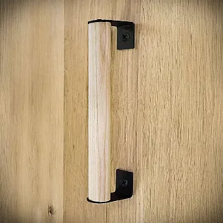 Dřevěné a kovové madlo pro posuvné dveře, délka 21 cm, sada 4 ks.