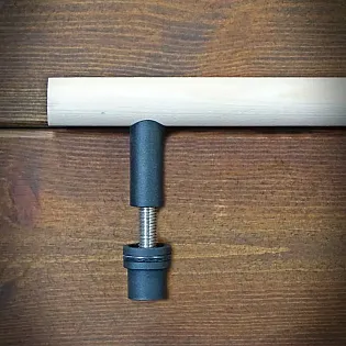 Schiebetürgriff aus Holz und Stahl, Höhe 60 cm, Gewicht 530 Gramm, 3er-Set.