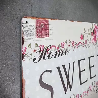 Koristeellinen seinälaatta, SWEET HOME FLOWERS, 30x20 cm