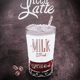 Dekoratīvā sienas plāksne, ICED LATTE, 30x20 cm