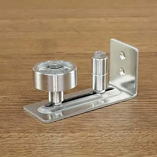 Guide au sol pour portes coulissantes, chromé, jeu de 4 pcs.