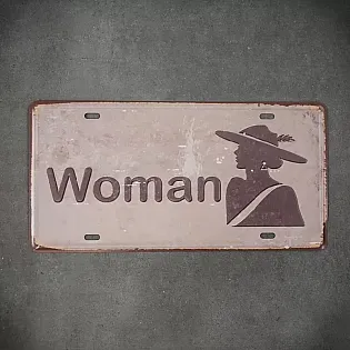 Dekorativní nástěnná plaketa, WOMAN 1, 31x16 cm