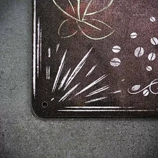 Koristeellinen metalliseinälevy, CAPPUCCINO, 30x20 cm