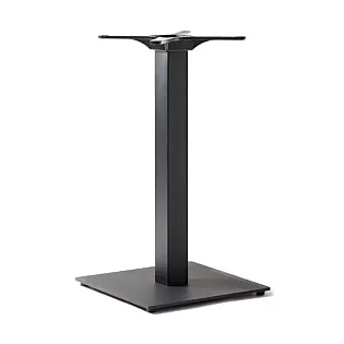 Base de mesa central em metal, tipo coluna central, em aço, coluna de secção quadrada, altura 72 cm, disponível em qualquer cor RAL, para tampo de mesa até 80x80 cm