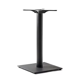 Exklusivt centralt bordsunderrede i metall av stål, för bordsskiva upp till 80x80 cm, höjd 72 cm, vikt 17 kg, finns i valfri RAL-färg