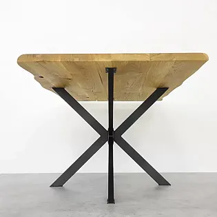 Cadru de masă tip păianjen 3D demontabil din oțel negru pentru interior modern 120x80 cm, înălțime 71 cm