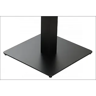 Pied de table central en acier, coloris noir, dimensions de la base 50x50 cm, hauteur 110 cm