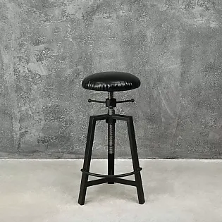 Stól upholstered inchoigeartaithe, ábhar cruach-adhmad, airde inathraithe 57-80 cm
