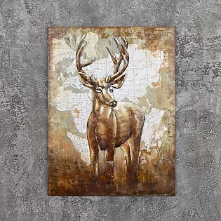 3D malba na kov, jelen, 100x75cm