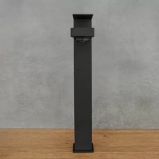 Rubinetto moderno e minimalista in acciaio inossidabile, altezza 30,5 cm, lunghezza bocca 14 cm, colore nero
