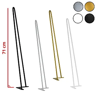 Picioare metalice tip agrafă pentru masă din 2 bare, diametru 12 mm, înălțime 71 cm - set de 4 picioare