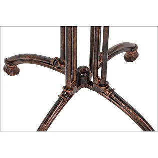 Base de mesa em ferro fundido com design especial em acabamento dourado antigo, cor bronze, altura 73 cm, adequada para tampos de mesa até 70x70 cm