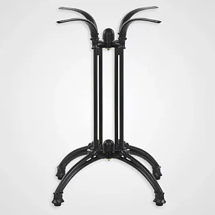 Base de table en fonte durable conception à 4 pieds, couleur noire, hauteur 73 cm, convient aux plateaux de table 70x70 cm, poids 17 kg, pour usage intérieur uniquement