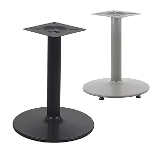 Onderstel voor salontafel met centrale kolom, zwarte of grijze kleur, hoogte 57,5 cm voor ronde tafelbladen tot 50-70 cm, diameter van de voet 46 cm