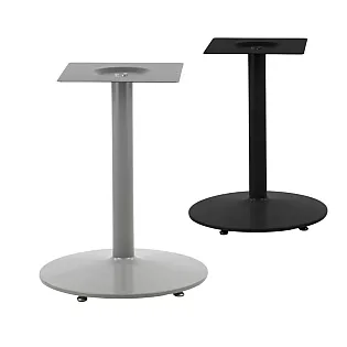 Metaltableben til midterplacering lavet af stål, højde 72 cm, sort eller grå farve, foddiameter 57 cm