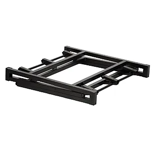 2 adet kare katlanır masa çerçevesi seti, yükseklik 72,5 cm, boyutlar 76x76 cm, siyah veya gri renkte, 120-150 cm çapındaki büyük masa tablaları için uygundur