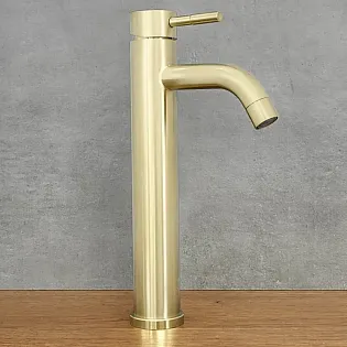 Moderni minimalistinen seisova pesuallashana, korkeus 29,5 cm, juoksuputken pituus 9,5 cm