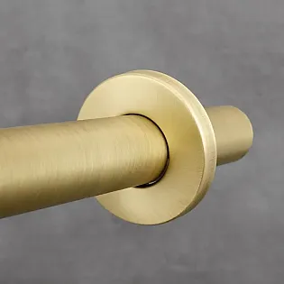 Decoratieve ronde flessifon, wastafel P-sifon van messing, in de kleur geborsteld antiek messing