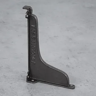 Dekorativer Regalhalter aus Stahl mit Gravur, 20,5x12,5cm, 2er-Set.
