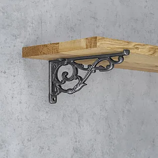 Decorative cast iron shelf holders DEKORIA, 16x10.5cm set of two pcs.
