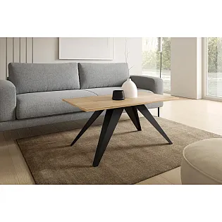 Loft-tyylinen suorakaiteen muotoinen sohvapöytä 120x60 cm, korkeus 48 cm, kestävä teräsrunko