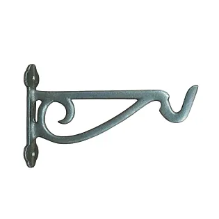 Dekorativt väggfäste av gjutjärn med krok, längd från vägg 23 cm, set om 3 st.