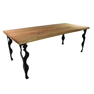 Potes de taula de metall Glamour fetes dacer, color negre, alçada 72 cm, conjunt de 4 unitats.