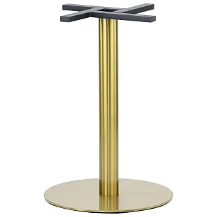 Bază centrală de masă de culoare aurie, din oțel inoxidabil, culoare aurie, înălțime 72 cm, bază inferioară 50 cm