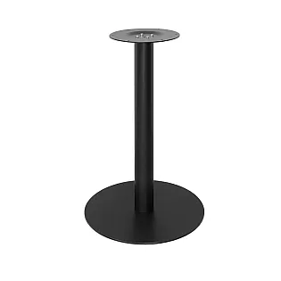 Kulatá sloupová podnož stolu z oceli, černá barva, výška 71 cm, průměr základny 48 cm