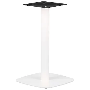 Base de mesa central em aço, altura 72 cm, dimensões da placa de fundo 44,5x44,5 cm, cor branca, peso 14 kg