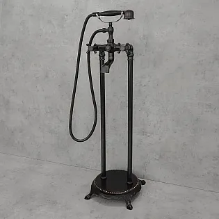 Sconna folctha urláir práis neamhspleách, dath - dubh, satin, airde 101 cm