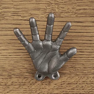 Conjunt de penjadors de roba 3 pcs., ferro colat, Fingers, alçada 9 cm