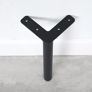 Patas de mueble de baja altura con acabado negro 19,3 cm para armarios, fabricadas en acero, jardineras y muebles para equipos multimedia patas modernas de metal resistentes con recubrimiento en polvo, juego de 4 piezas