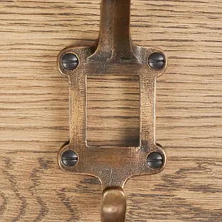 Cast iron clothing hooks, set of 5, cast iron, color antique copper wall-mounted hangers, height 11.3 cm